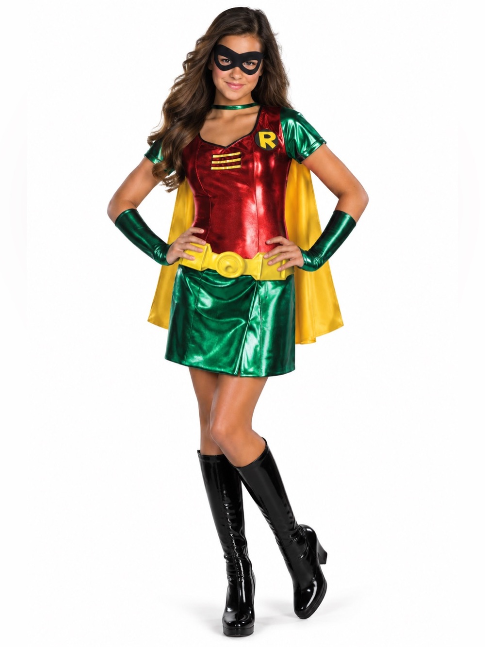 NWT Rubie's Metallic DC Teen Robin Costume for Teens Size: Tween Small